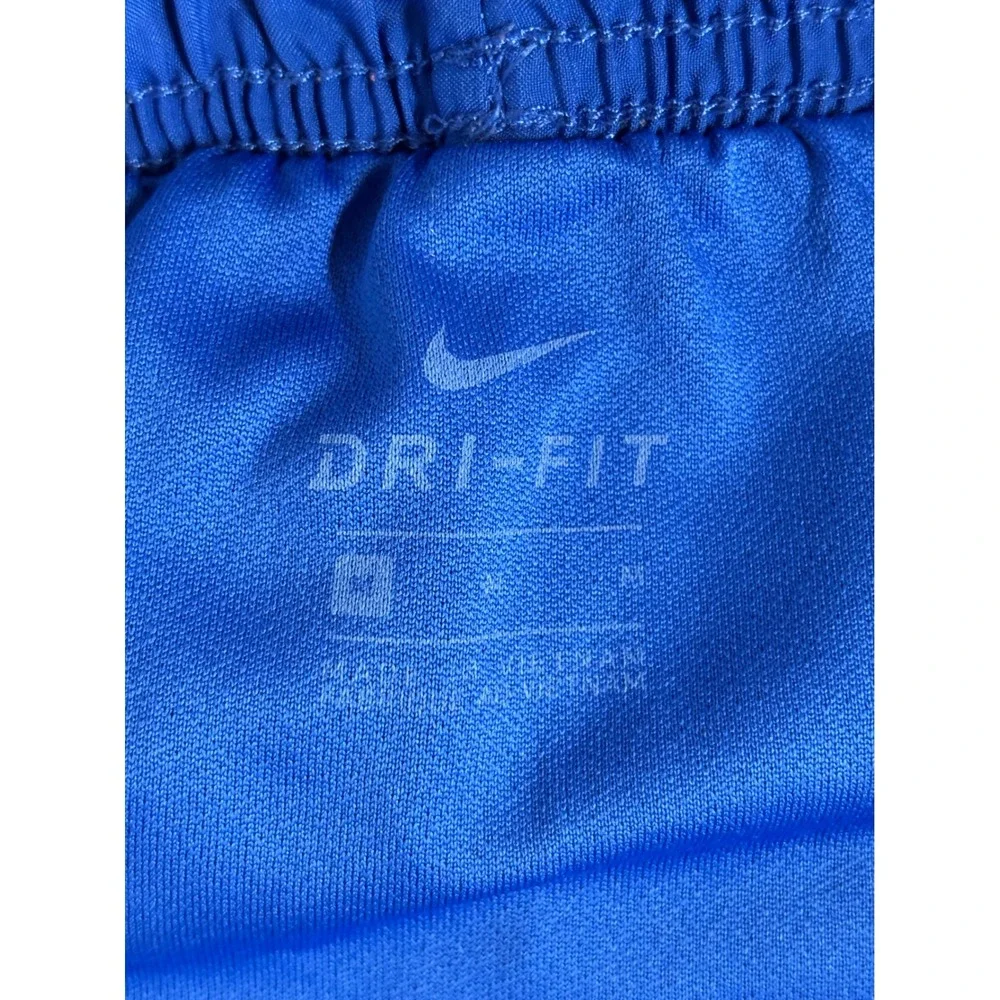 Nike Dri-FIT Tempo Running Shorts Womens Medium Blue White Mesh Athletic Track